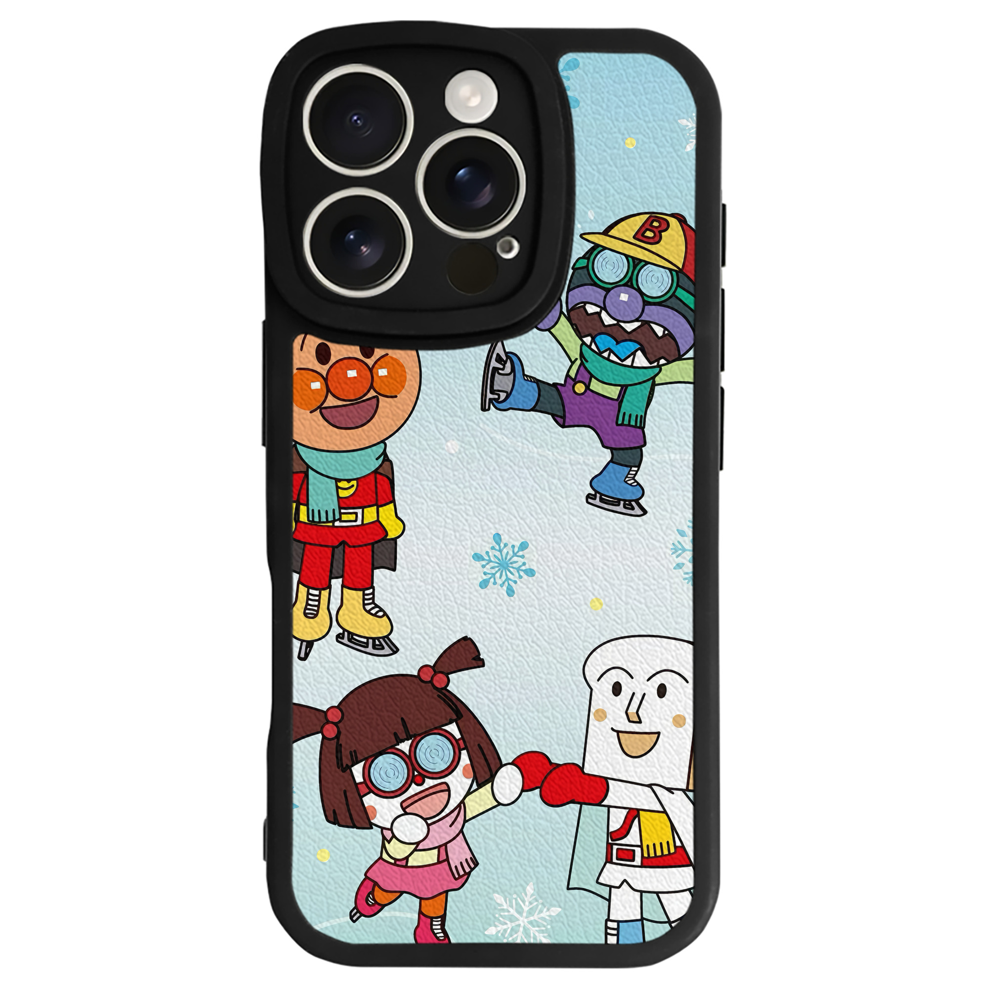 （画像用） アンパンマン Anpanman 【iPhone 16シリーズ対応】シリコンスマホケース（レザー調） 材質：シリコン